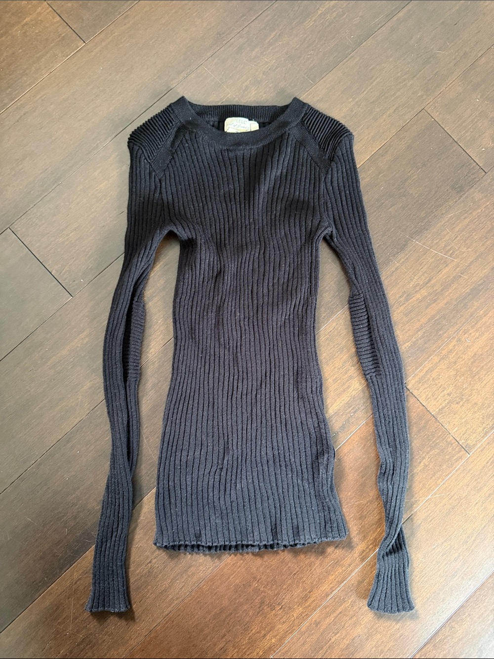 LOGG Slim Ribbed Long-Sleeve Sweater - Black